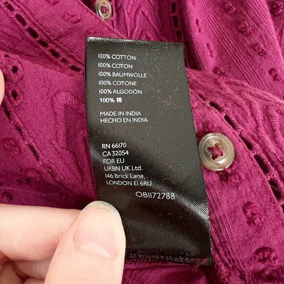 Anthropologie Tavi Embroidered Blouse Boho Bohemian Peasant Cottagecore Prairie - Picture 11 of 14